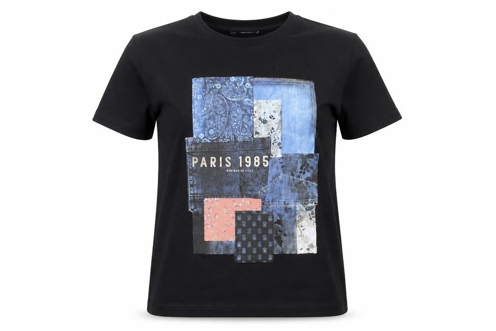 Stradivarius Black XS Unisex Casual T-Shirt