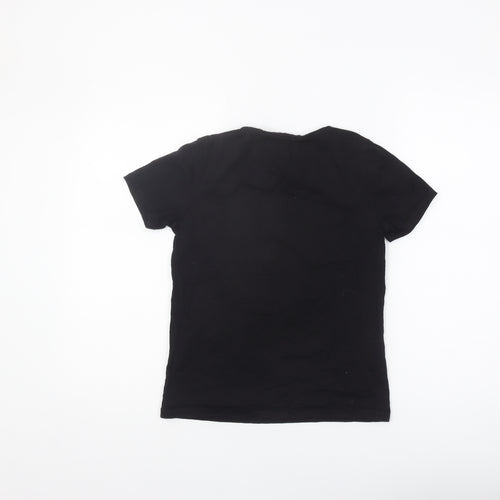Stradivarius Black XS Unisex Casual T-Shirt
