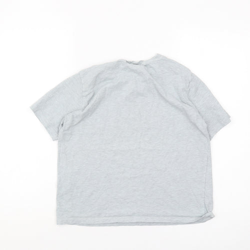 Stradivarius Women's Grey University T-Shirt - Size S