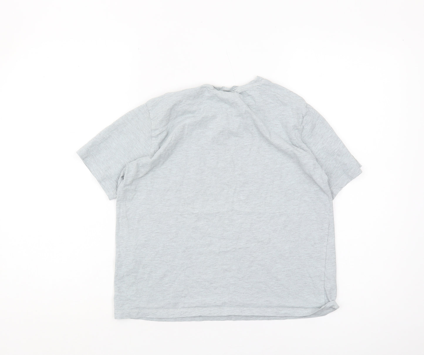 Stradivarius Women's Grey University T-Shirt - Size S