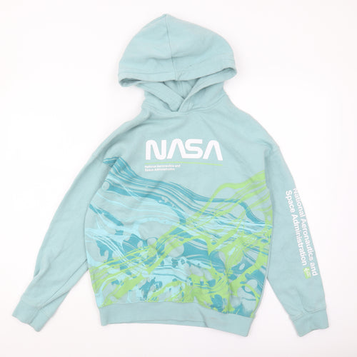 H&M Boys Blue NASA Pullover Hoodie Size 18 Years