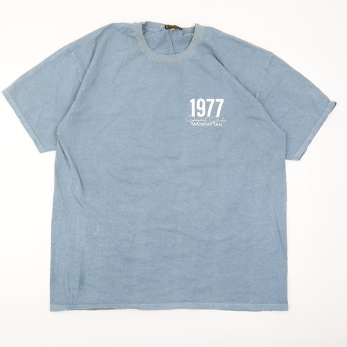 Hoxton Men’s Blue L 1977 Manhattan Graphic T-Shirt