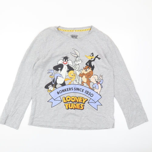 Looney Tunes Grey Long Sleeve T-Shirt - Size 12