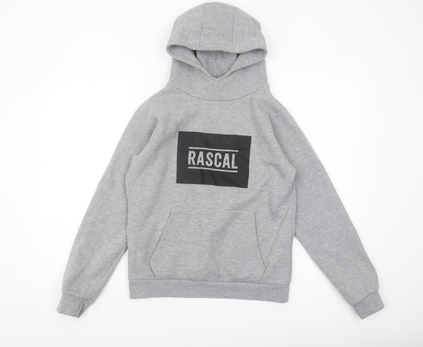 Rascal Boys Grey Hoodie, Size 13-14, Pullover with Logo