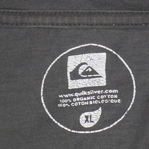 Quiksilver Men's Grey XL T-Shirt with Logo