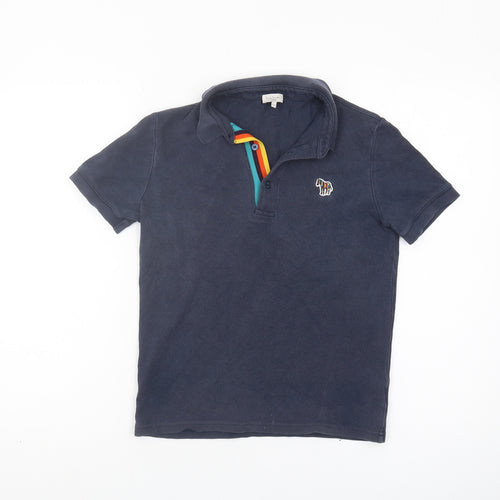 Paul Smith Boys Blue Polo Shirt 12 Years with Embroidered Accent