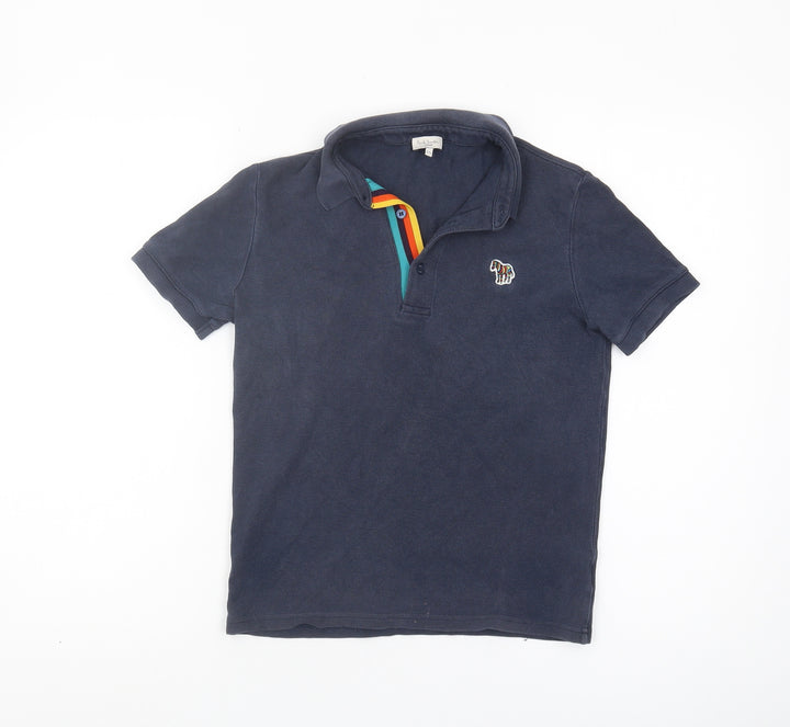 Paul Smith Boys Blue Polo Shirt 12 Years with Embroidered Accent