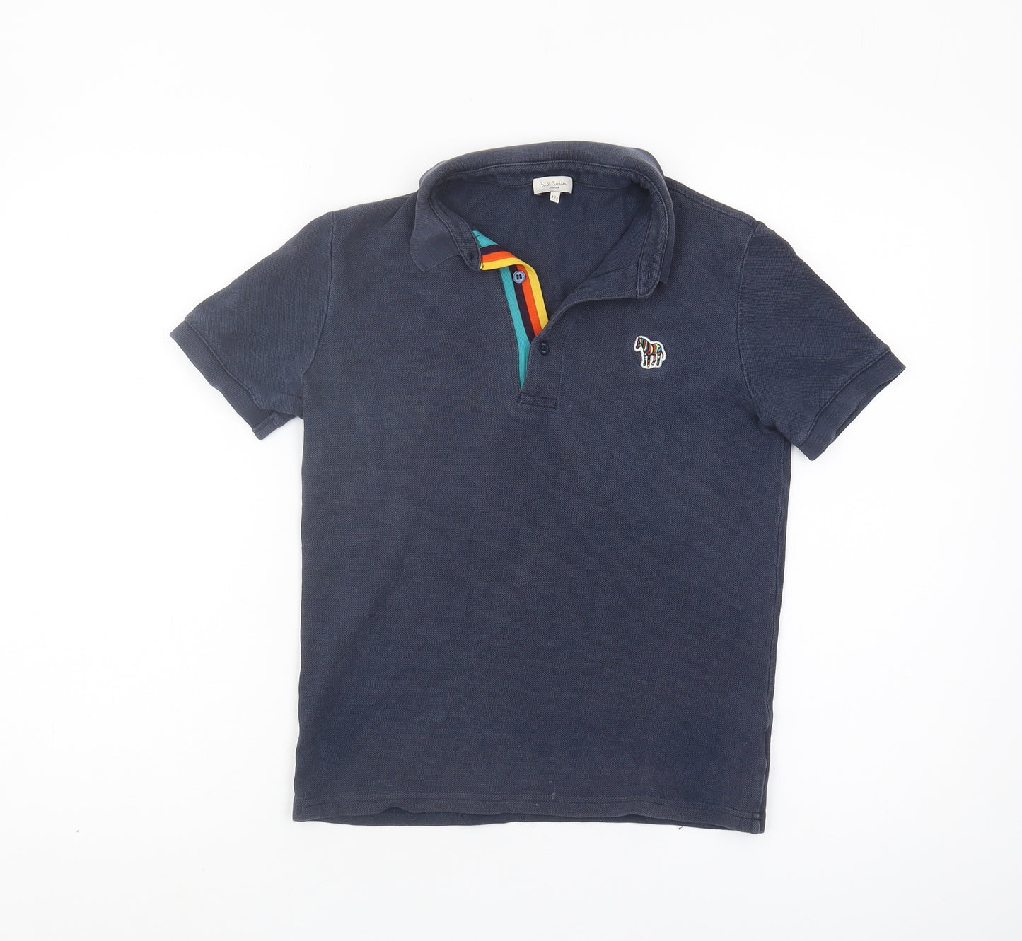 Paul Smith Boys Blue Polo Shirt 12 Years with Embroidered Accent