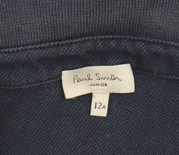 Paul Smith Boys Blue Polo Shirt 12 Years with Embroidered Accent