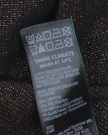 Marks and Spencer Women's Brown Pencil Skirt, Size 12, Casual