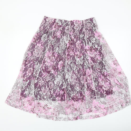 Damart Women's Multicoloured Floral Skirt Size 14