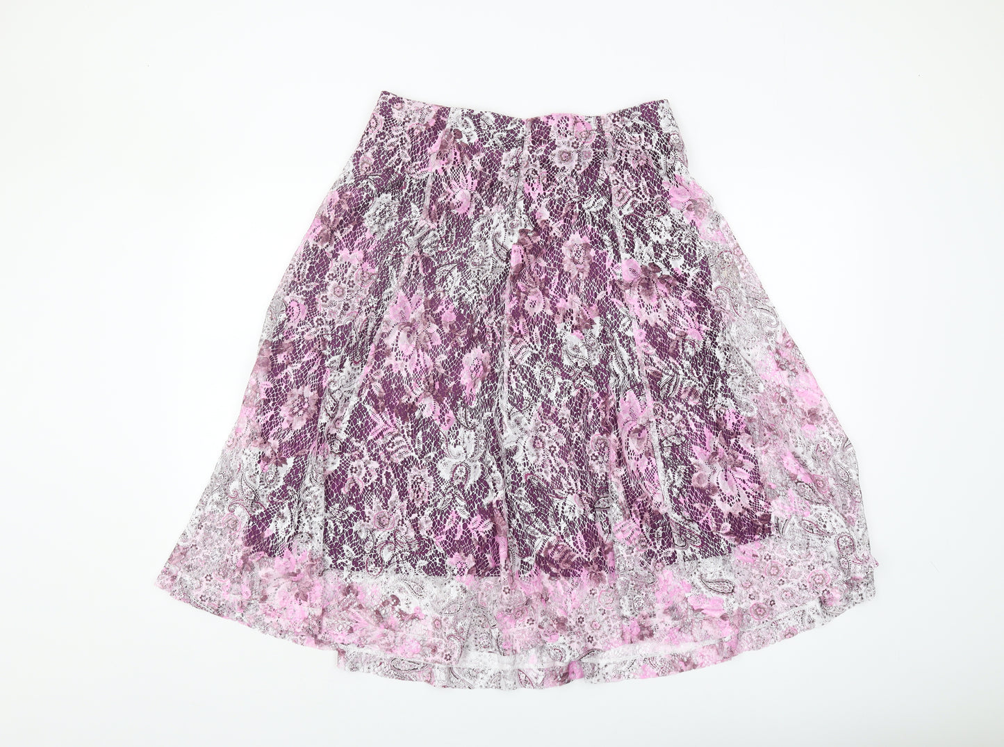 Damart Women's Multicoloured Floral Skirt Size 14