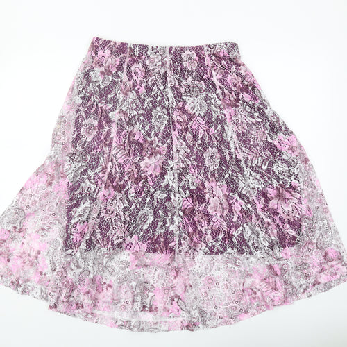 Damart Women's Multicoloured Floral Skirt Size 14