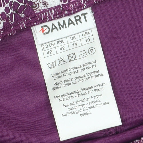 Damart Women's Multicoloured Floral Skirt Size 14