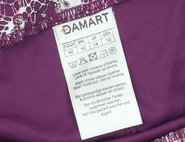 Damart Women's Multicoloured Floral Skirt Size 14