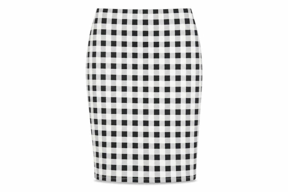 Front view of Marks & Spencer Women’s Multicoloured Check Midi Skirt