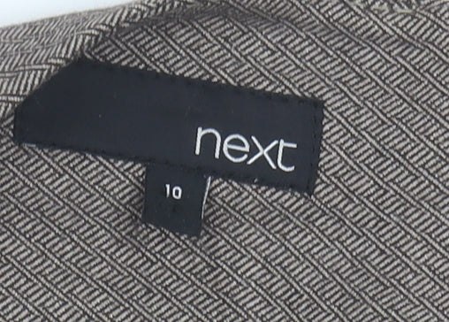 Next Women's Grey Pencil Skirt Size 10 Herringbone Pattern