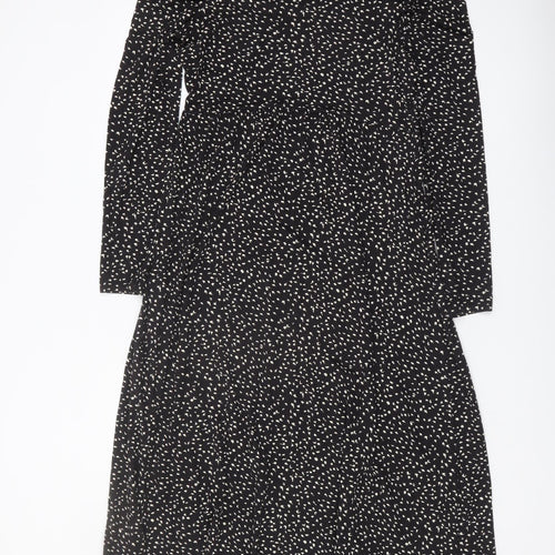 Marks and Spencer Womens Black Midi Dress Size 10