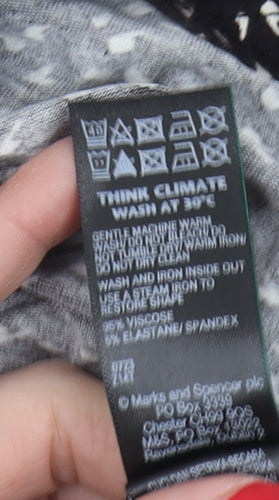Marks and Spencer Womens Black Midi Dress Size 10