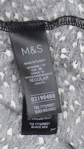 Marks and Spencer Womens Black Midi Dress Size 10