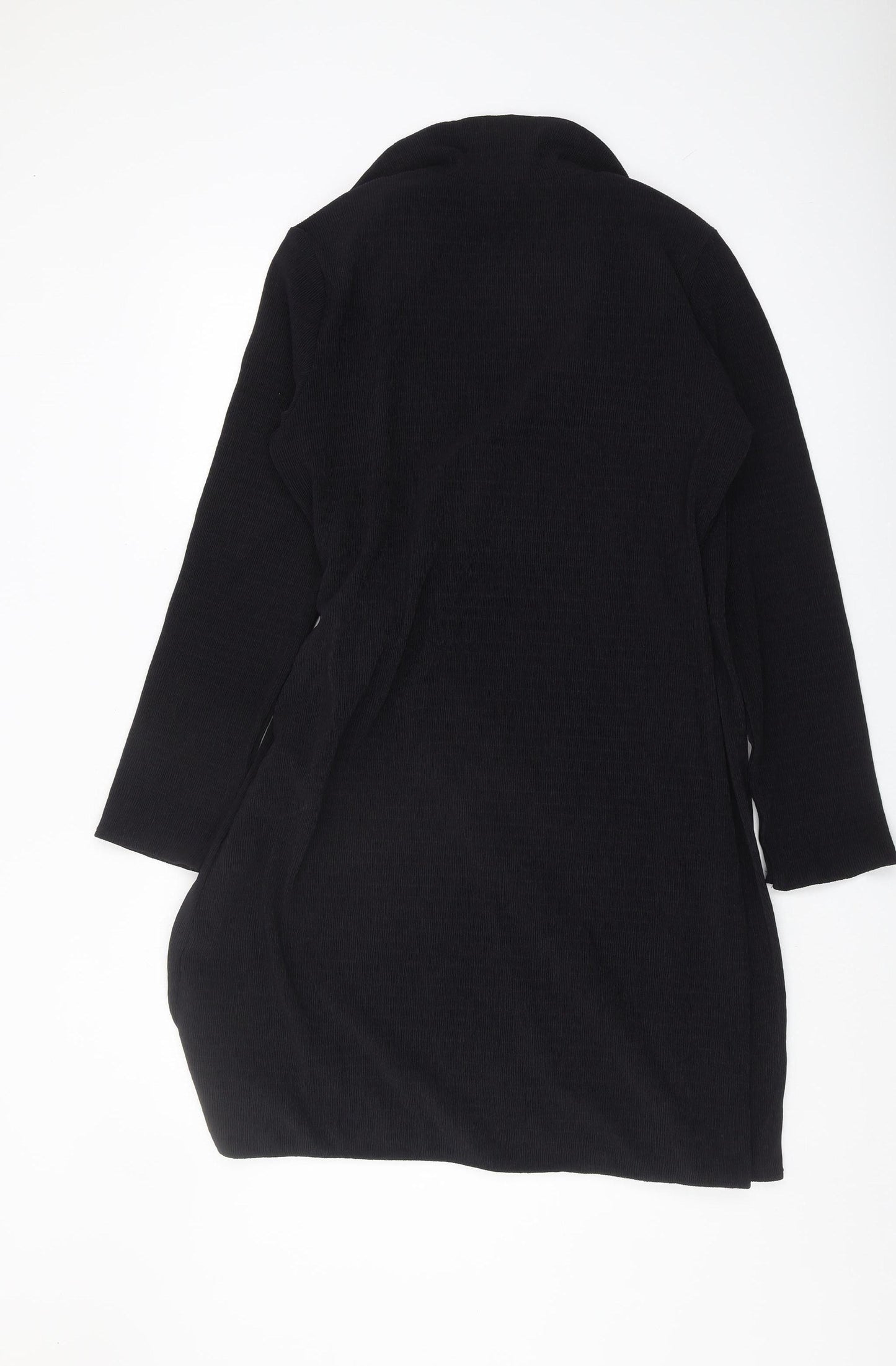 H&M Women's Black Wrap Dress, Size 12, Long Sleeve