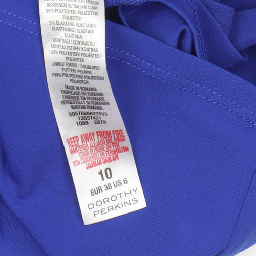 Dorothy Perkins Blue Sheath Dress, Size 10, Party Perfect