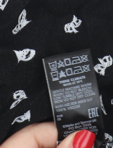 Marks and Spencer Women's Black A-Line Skirt Size 12