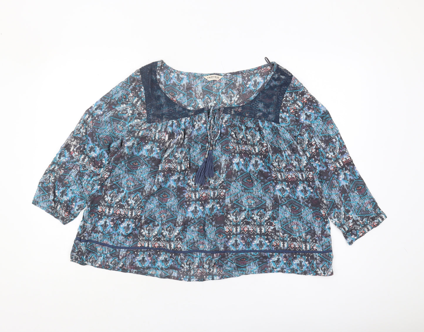 Marks & Spencer Women's Multicoloured Aztec Tunic Blouse, Size 14