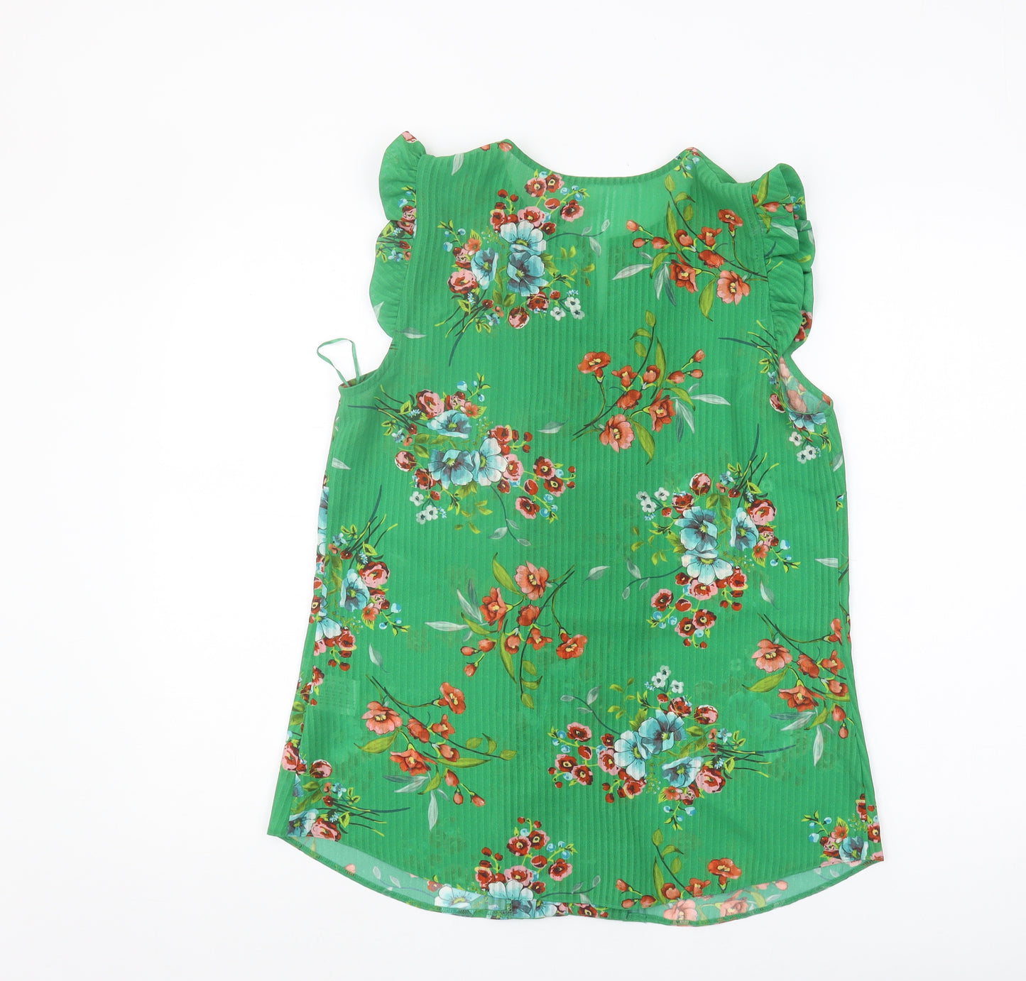 Roman Originals Green Floral Blouse, Size 10, Women's