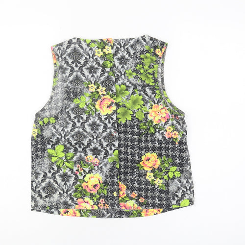Topshop Women's Multicoloured Floral Tank Top Size 8