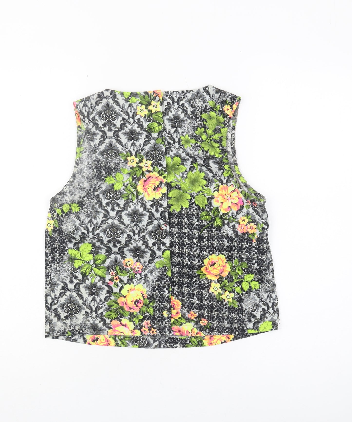 Topshop Women's Multicoloured Floral Tank Top Size 8
