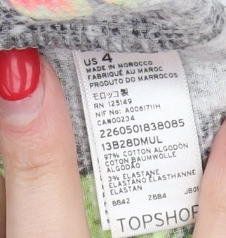 Topshop Women's Multicoloured Floral Tank Top Size 8