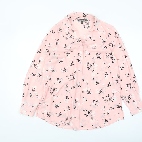 Bonmarché Women's Pink Floral Blouse Size 10