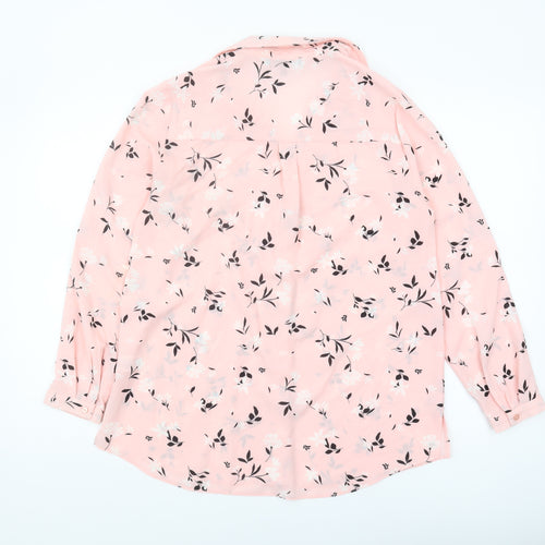 Bonmarché Women's Pink Floral Blouse Size 10