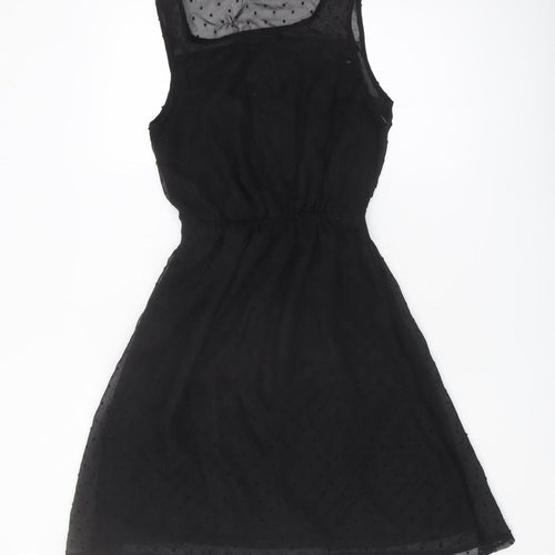 Next Women's Black Sleeveless Scoop Neck Dress