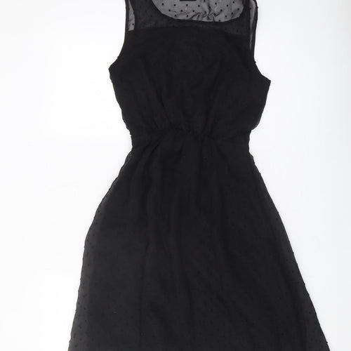 Next Women's Black Sleeveless Scoop Neck Dress