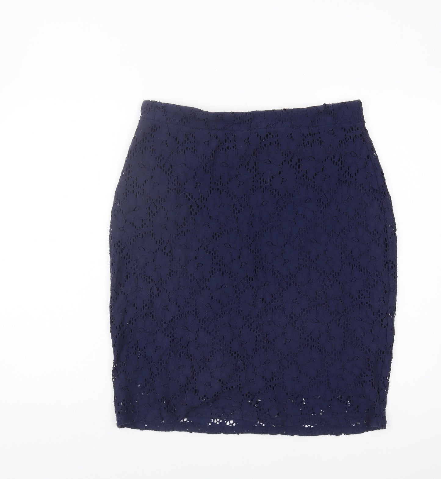 Savida Women's Blue Lace Pencil Skirt M