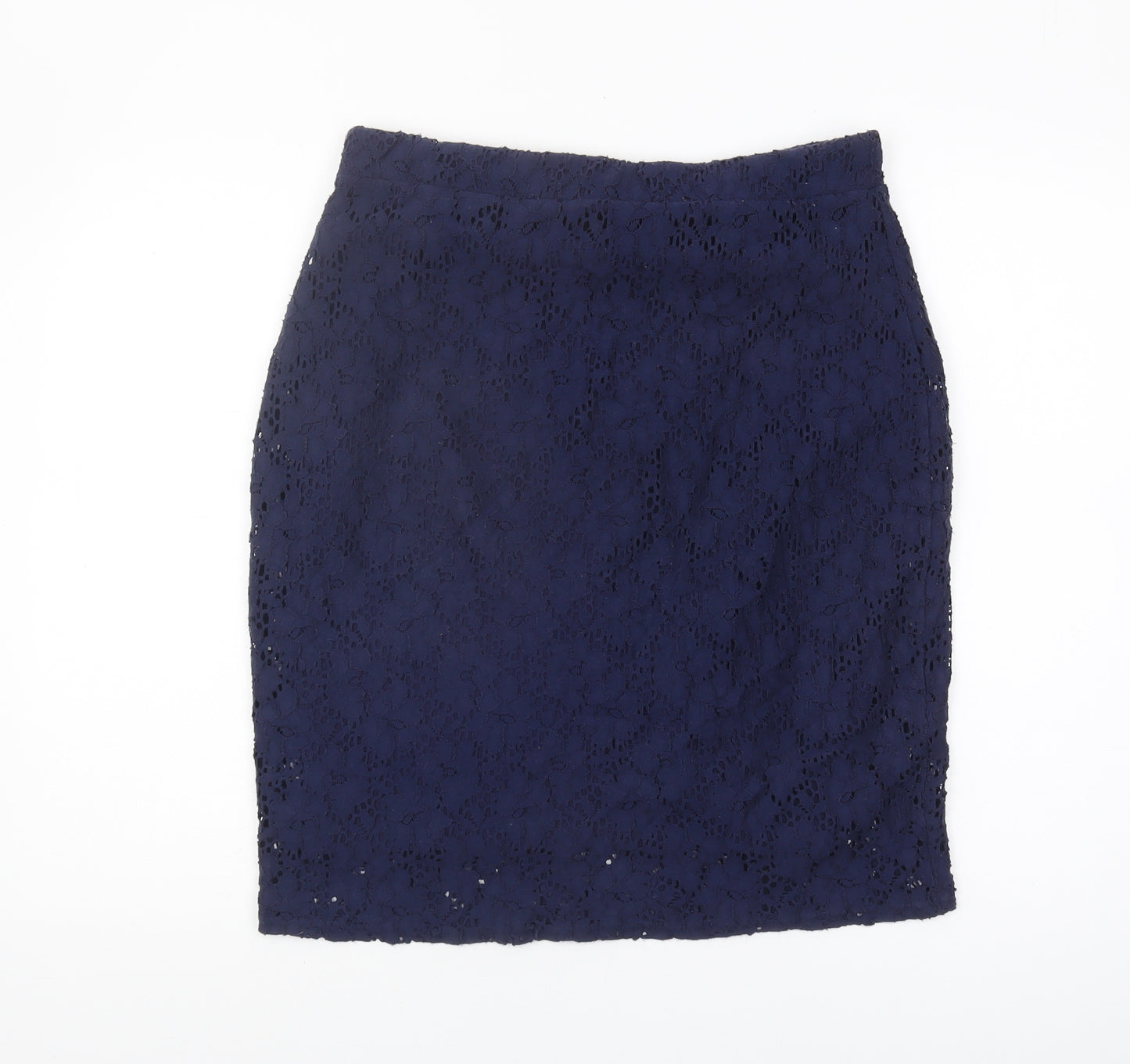 Savida Women's Blue Lace Pencil Skirt M