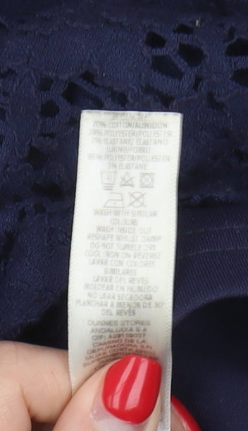 Savida Women's Blue Lace Pencil Skirt M