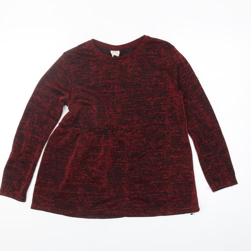Zara Girls Red Long Sleeve Top 11-12 Years
