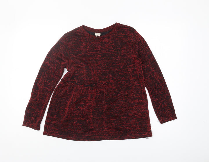 Zara Girls Red Long Sleeve Top 11-12 Years