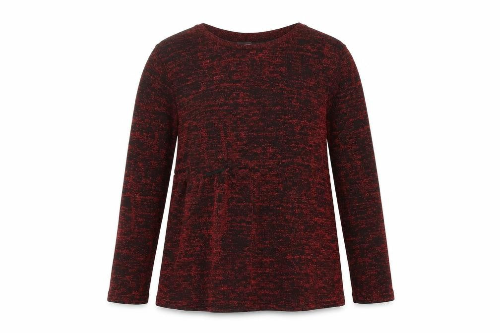 Front view of Zara girls’ red long sleeve top 11-12 years