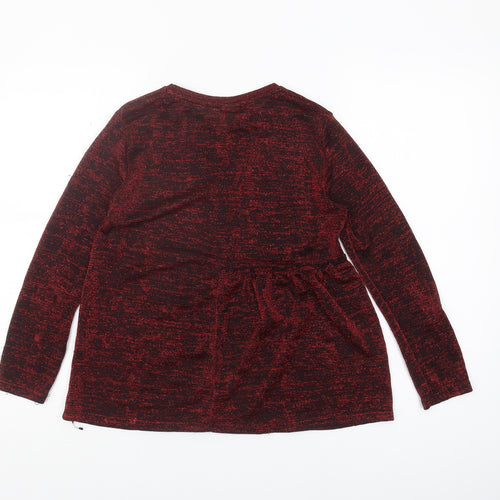 Zara Girls Red Long Sleeve Top 11-12 Years