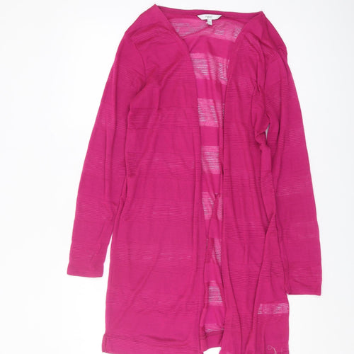 Next Women's Pink Open-Knit Cardigan Size 12