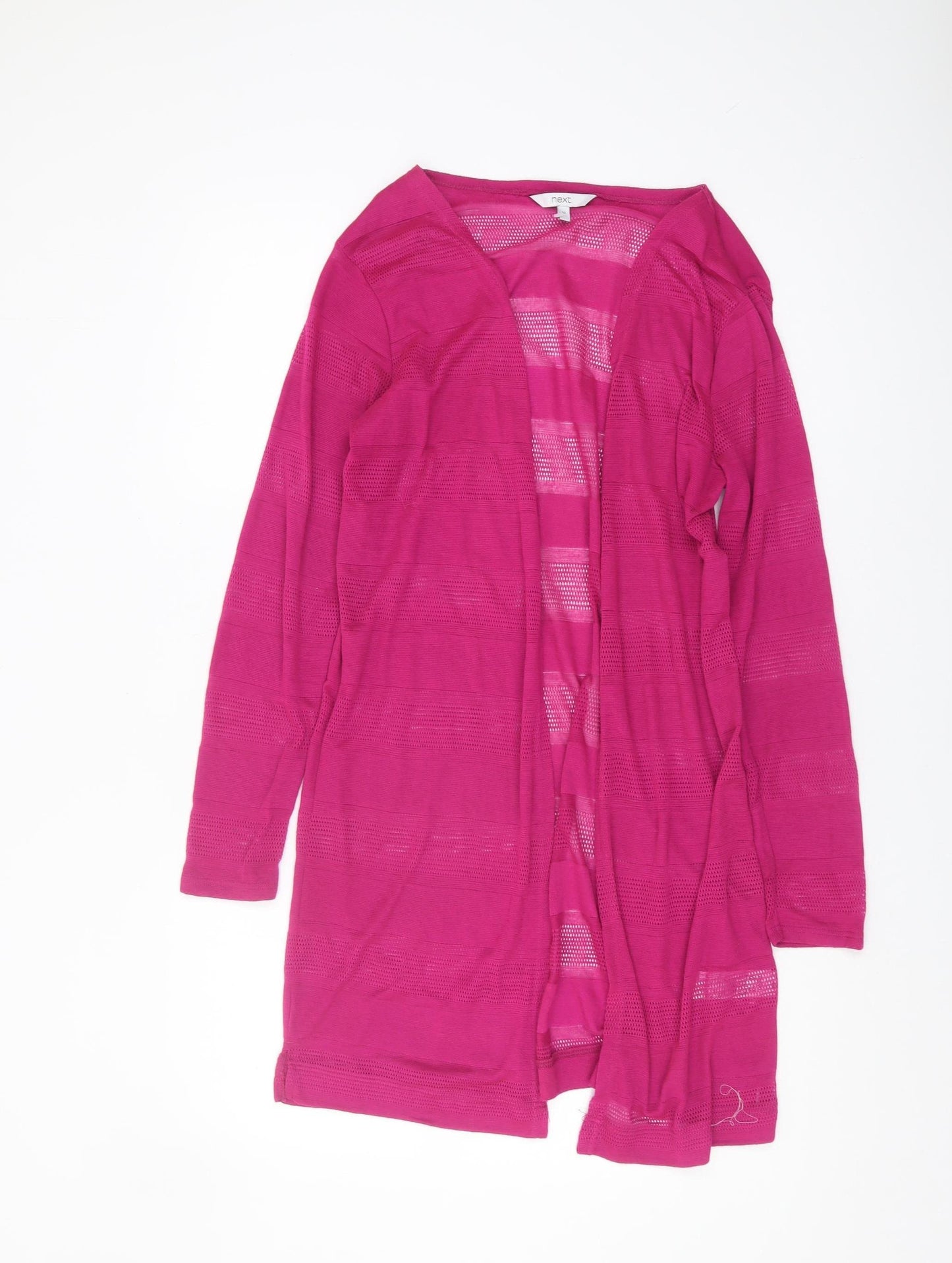 Next Women's Pink Open-Knit Cardigan Size 12