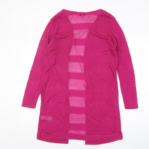 Next Women's Pink Open-Knit Cardigan Size 12