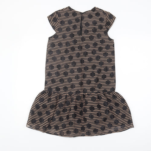 Next Girls Black Spotted Shift Dress 11 Years Casual Style