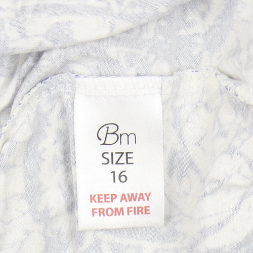 Women's Blue Paisley Skirt - Size 16