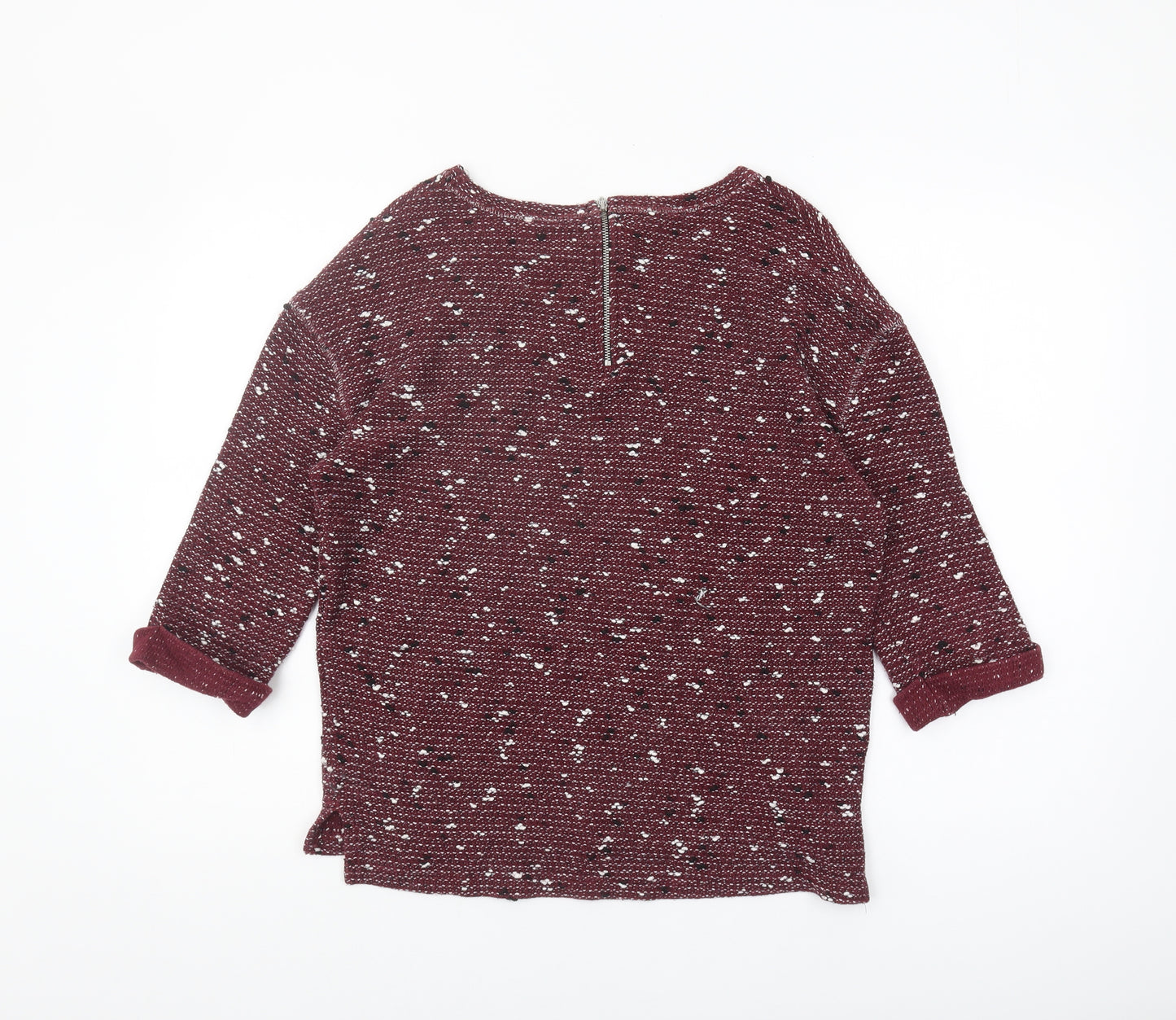 Next Women's Red Knit 3/4 Sleeve Top