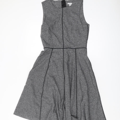 H&M Women's Grey Dress, Size 12, Sleeveless, Knit